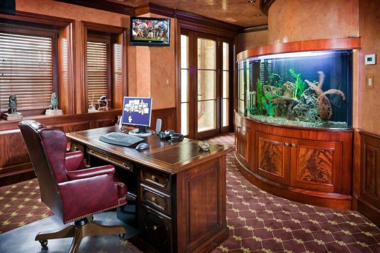 Home Office With Aquarium